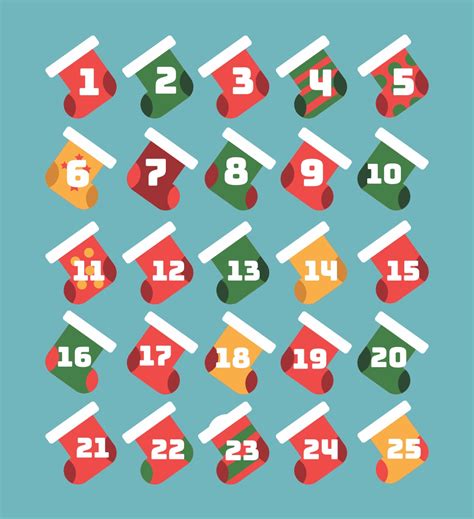 Advent Printable Numbers Example