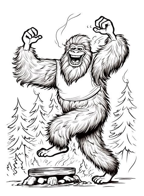 Bigfoot Monster Printable Coloring Pages