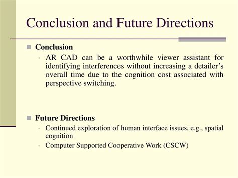 Conclusion and Future Directions