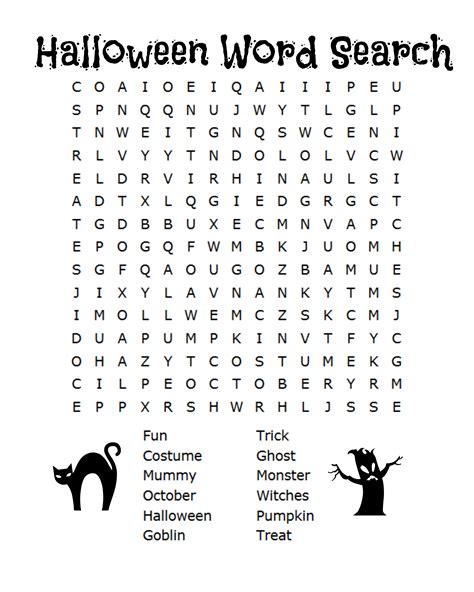 Halloween Word Searches Image 10