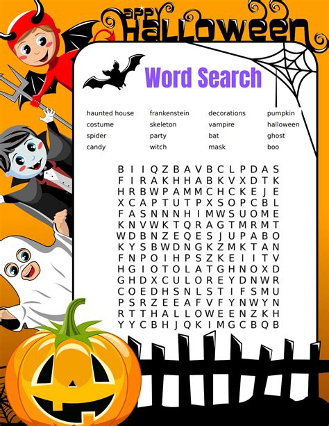 Halloween Word Searches Image 2