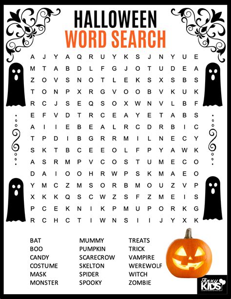 Halloween Word Searches Image 3