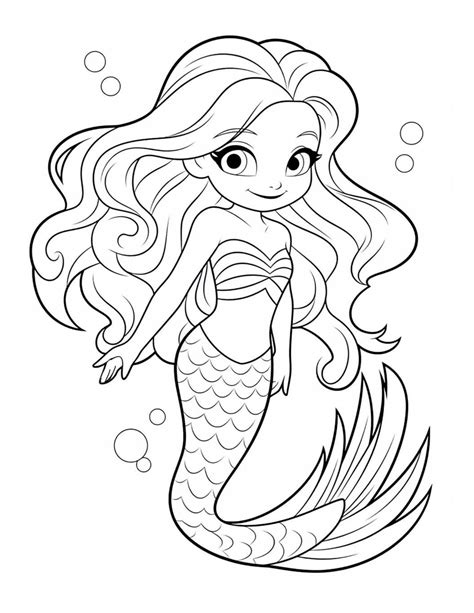 Mermaid Color Pages Printable Fun