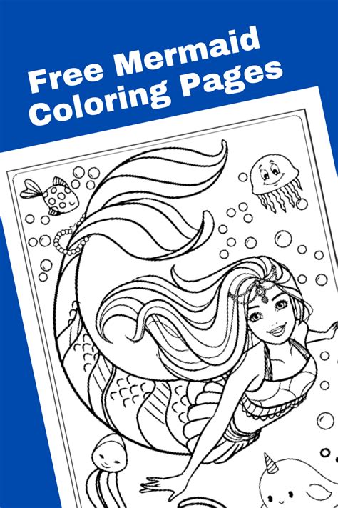 Mermaid Monster Printable Coloring Pages