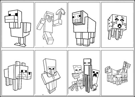 Minecraft Character Colouring Pages