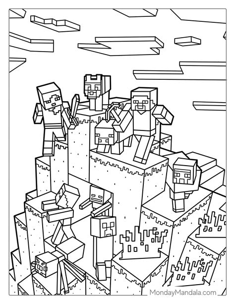 Minecraft Colouring Pages for Kids