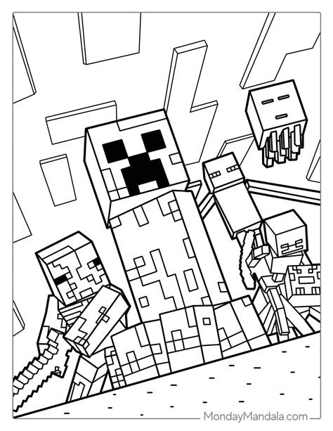 Minecraft Colouring Pages for Kids