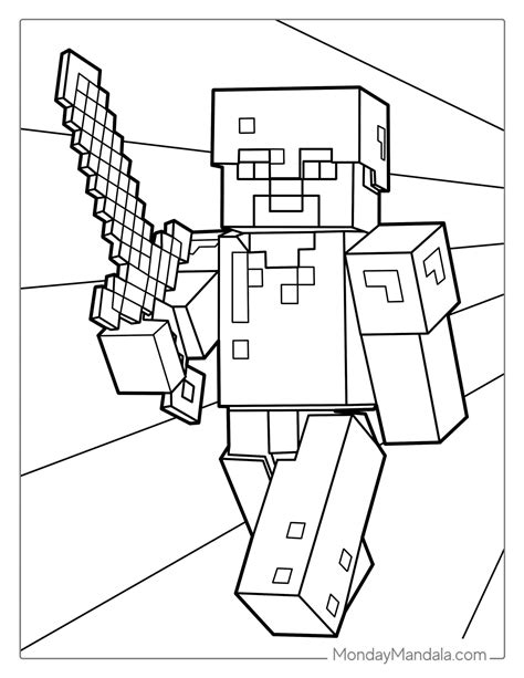 Minecraft Item Colouring Pages