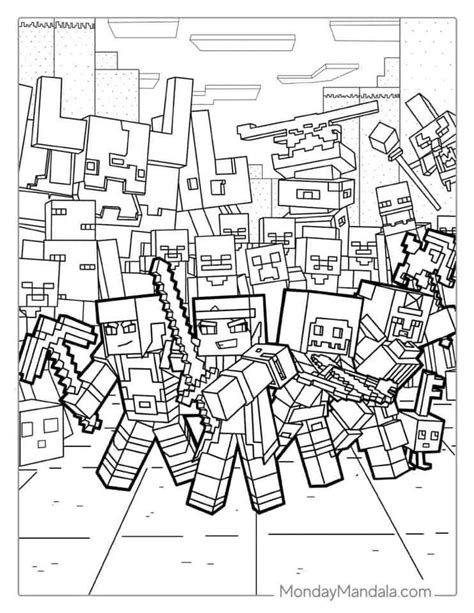 Minecraft Structure Colouring Pages