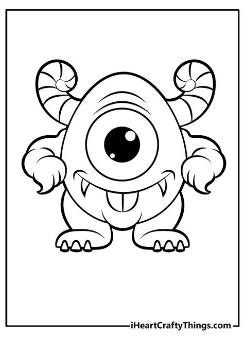 Monster Printable Coloring Pages for Adults