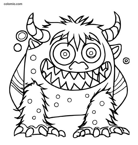 Unicorn Monster Printable Coloring Pages