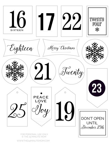 Ways to Use Advent Printable Numbers