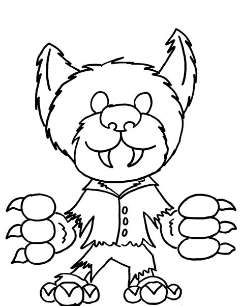 Werewolf Monster Printable Coloring Pages