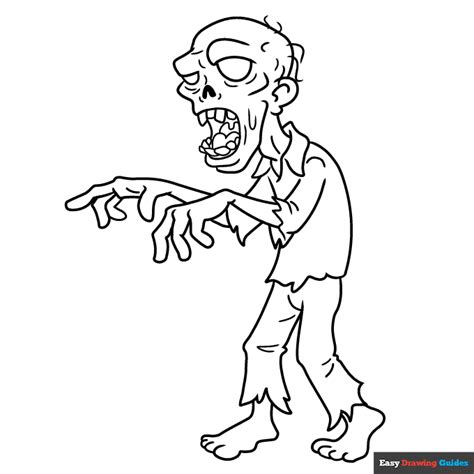 Zombie Monster Printable Coloring Pages