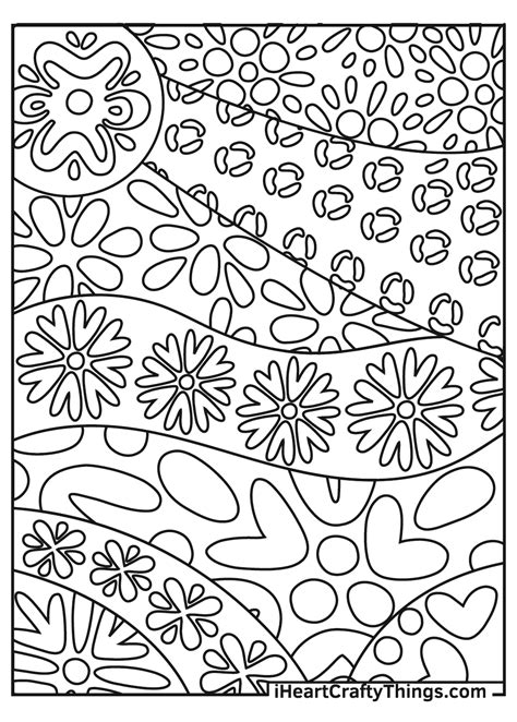 Abstract mini coloring book printables