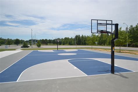 Basketball court features