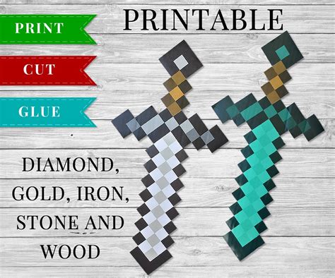 Benefits of Minecraft sword printables