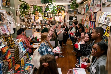 A photo of a bookstore event