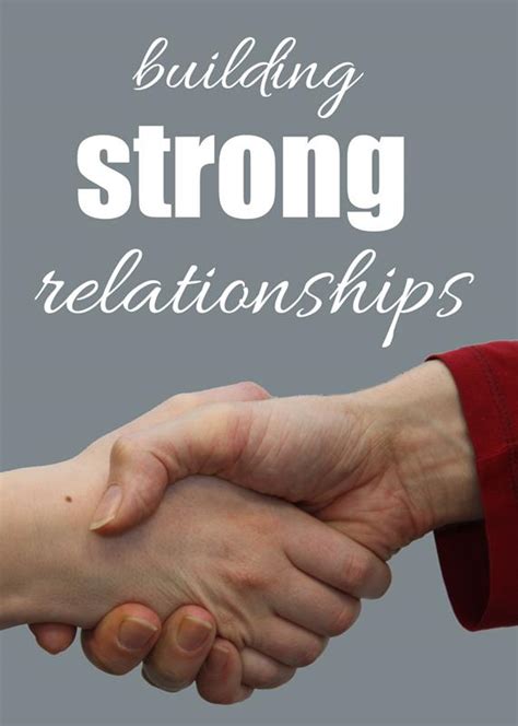 Building strong relationships