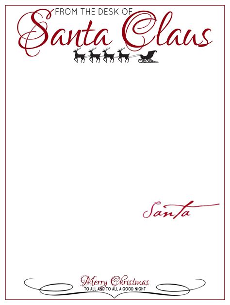 Classic Santa Letterheads