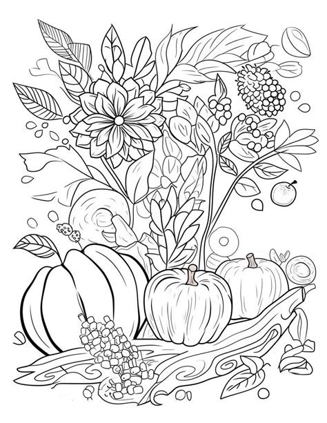 Description of Coloring Pages for Fall