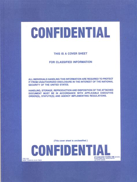 Confidential Cover Sheet Template 10