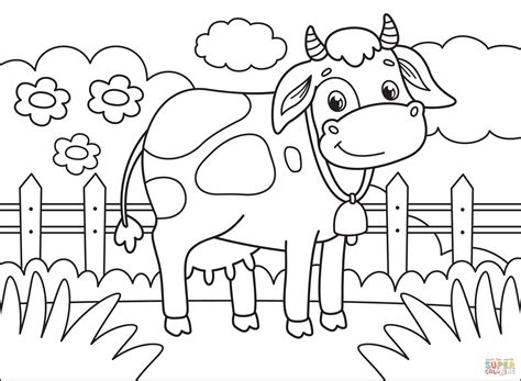 Cow coloring pages