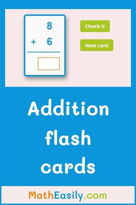 Customizable addition flashcards with blank spaces