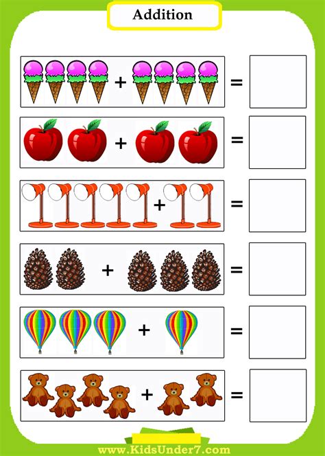 Examples of kindergarten math printables