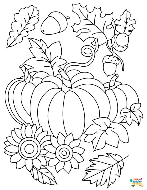 Description of Fall Coloring Pages for Kids