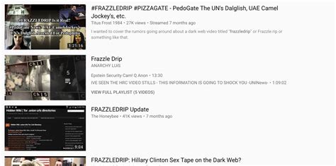 Frazzledrip theories and speculations