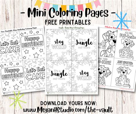 Game mini coloring book printables