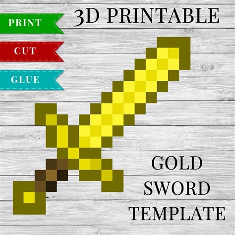 Gold sword printable