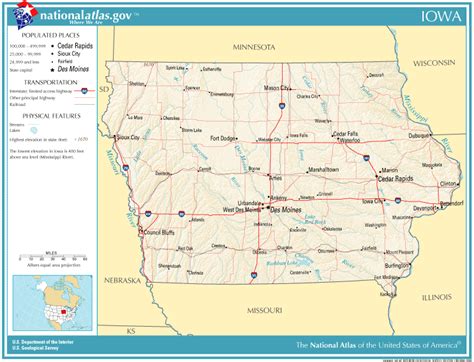 Iowa map for students