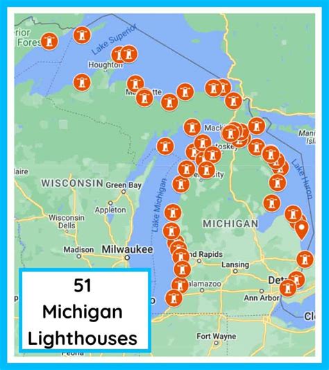 Key Features of Michigan Lighthouse Maps