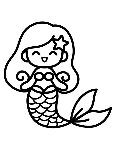 Mermaid Color Pages for Kids