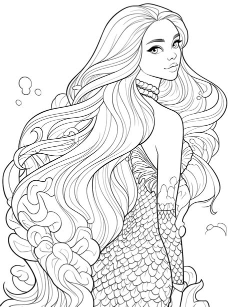 Mermaid Coloring Books for Adults