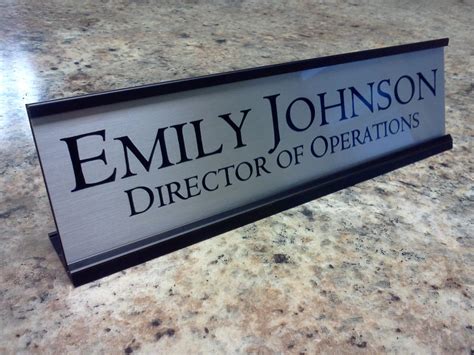 Metal Desk Name Plates