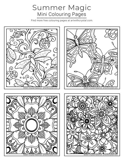 Mini coloring book printables