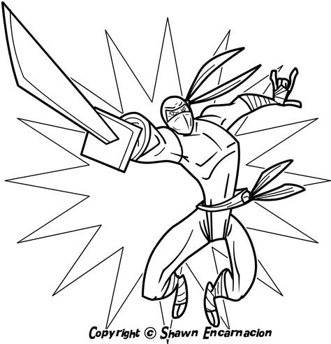 Ninja coloring pages for kids