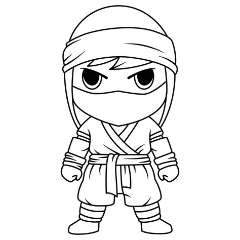 Ninja coloring pages for kids