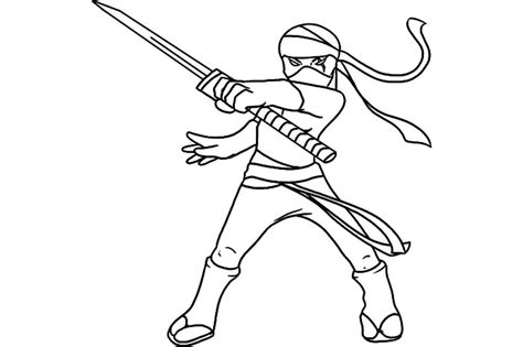 Ninja coloring pages for relaxation