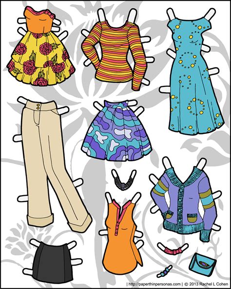 Paper dolls clothes designs for kids