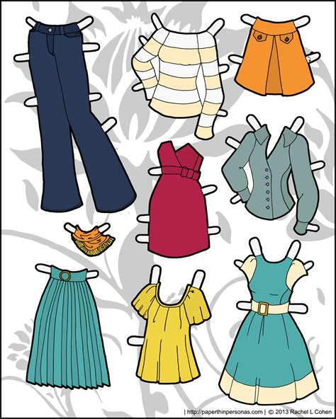 Paper dolls clothing items