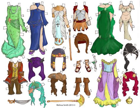 Paper dolls fantasy designs