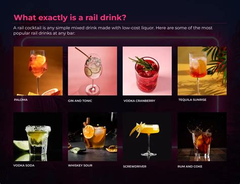 Popular Rail Drinks