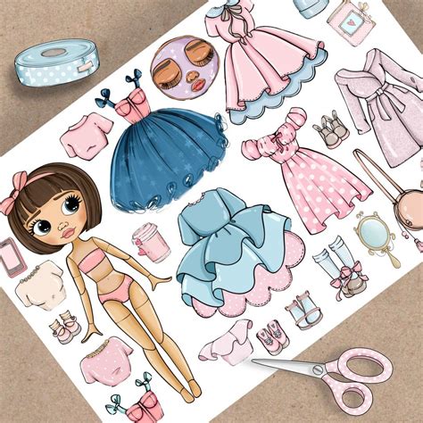 Printable paper dolls clothes designs