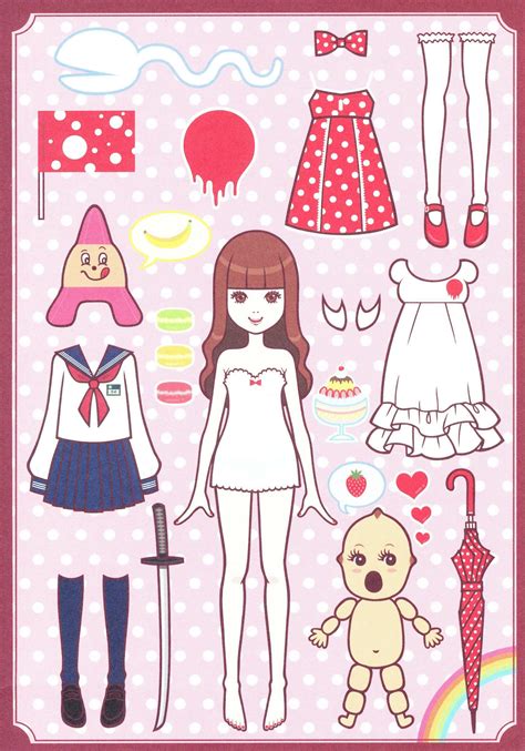 Printable paper dolls clothes designs for education and therapy