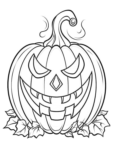 Pumpkin coloring page for Halloween