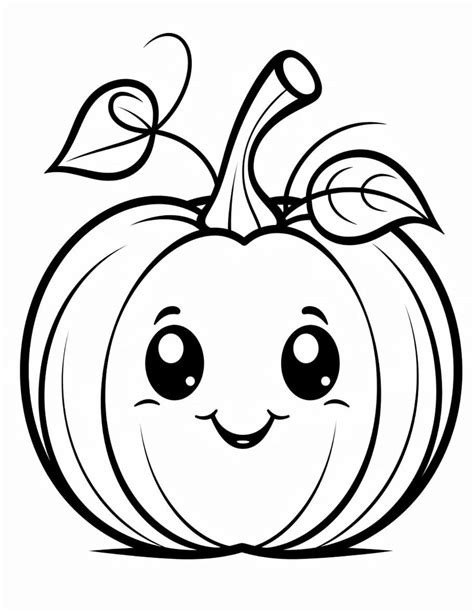 Pumpkin coloring page for kids